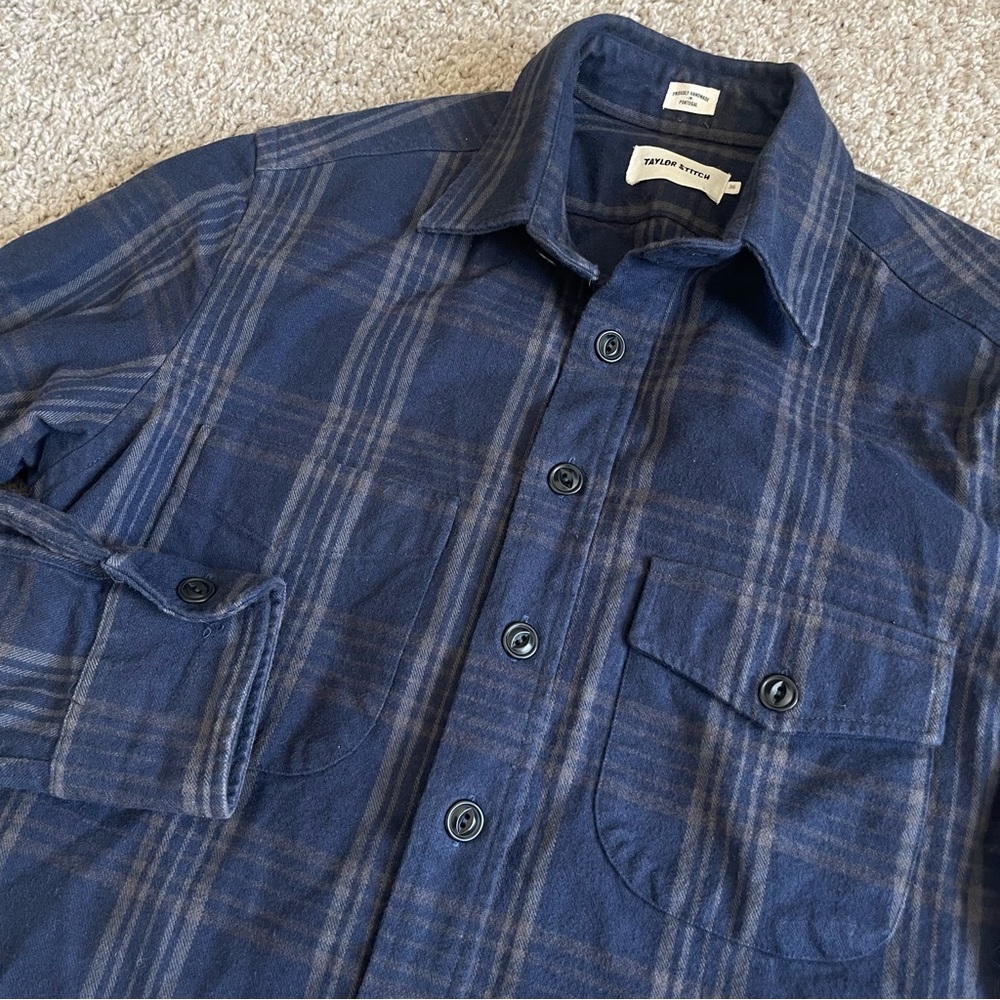 Taylor Stitch Plaided Button Down Long Sleeve Flannel Shirt